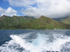 View from rear of dive boat 