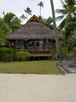 On the beach, view of our bungalow 