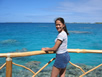 The balcony of our overwater bungalow in Manihi 